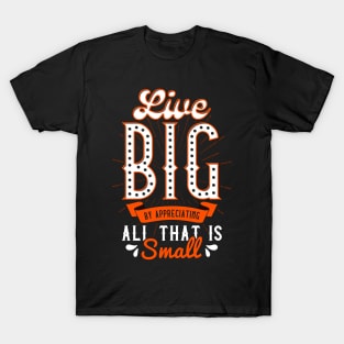 Live Big By Appreciating All That Is Small Spread Kindness T-Shirt